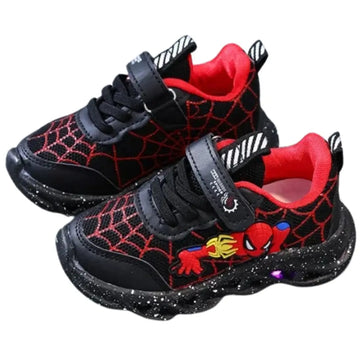 Tênis Infantil Masculino Homem Aranha Led
