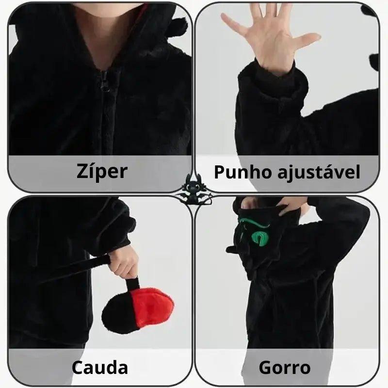 Macacao Pijama Banguela Raizza Kids
