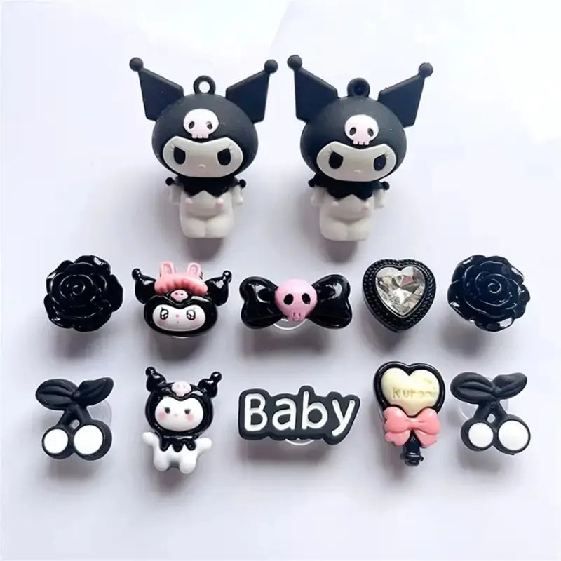 Pingentes Crocs Hello Kitty, Kuromi e Cinnamoroll Raizza Kids