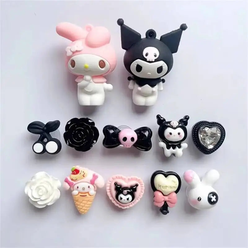 Pingentes Crocs Hello Kitty, Kuromi e Cinnamoroll Raizza Kids