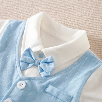 Body Bebê Menino Gentleman com Gravata detalhe 4 Raizza Kids