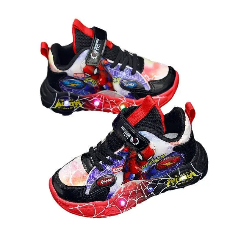 Tênis Infantil Masculino Homem Aranha de Led Spider4