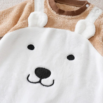 Macacão Bebê Inverno Flanela Neve detalhe 4 Raizza Kids