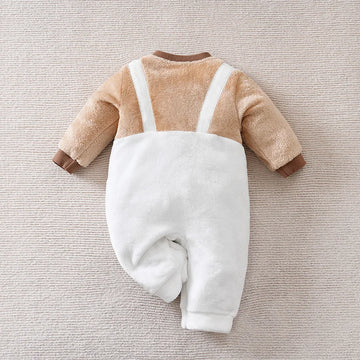 Macacão Bebê Inverno Flanela Neve detalhe 2 Raizza Kids