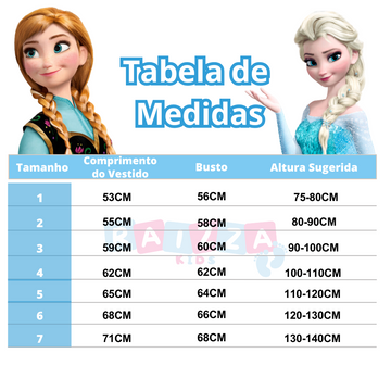 Vestido Infantil Frozen