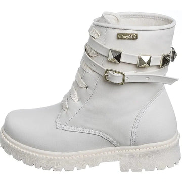 Bota-Tratorada-Infantil-Feminina-Off-White-Pirâmide - Raizza Kids