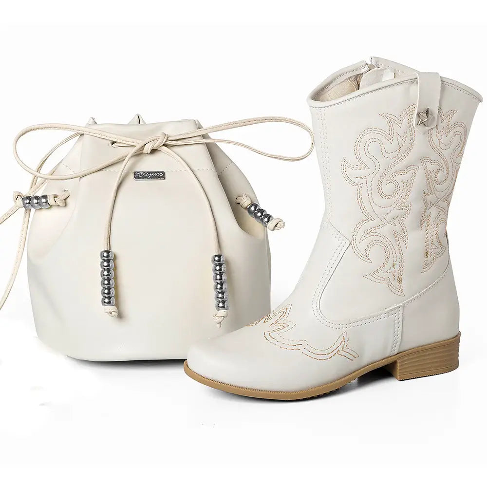Bota Infantil Feminina Texana Rodeio Country com Bolsa Frete