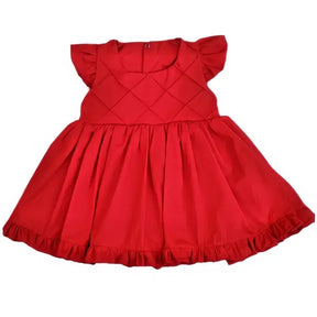 Vestido Infantil Bebê Menina Vermelho Festas - Raizza