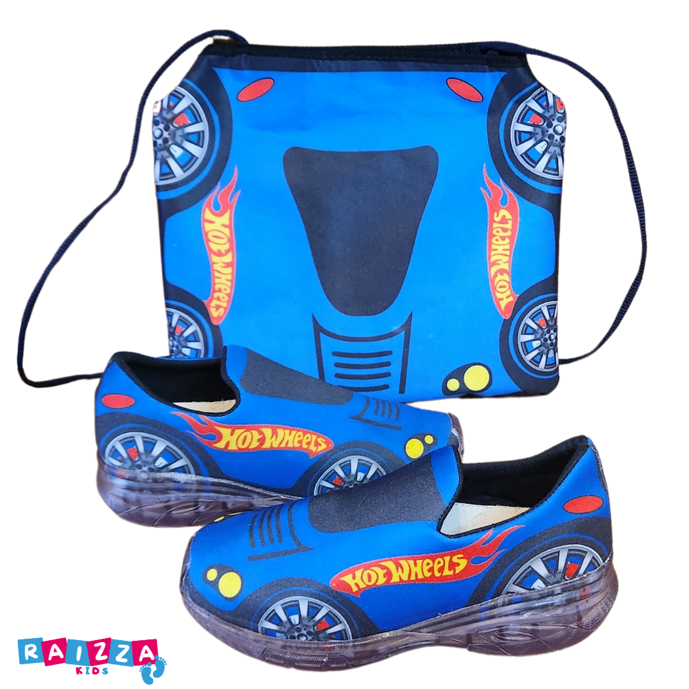 Tênis-Carros-Hot-Wheels-Led-Infantil-Masculino-Antiderrapante-Raizza-Kids