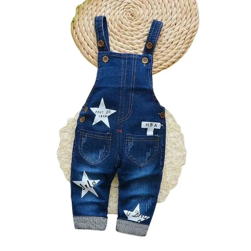 Macacão Jeans Infantil Ursinho - Raizza