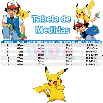Pijama Infantil Pokémon Pikachu