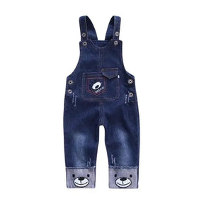 Macacão Jeans Infantil Ursinho - Raizza