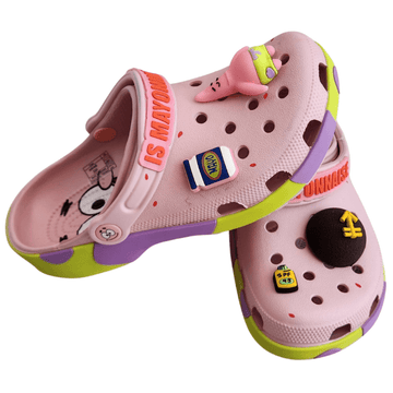 Sandália Bob Esponja Patrick Infantil e Adulto Confortável Antiderrapante Leve
