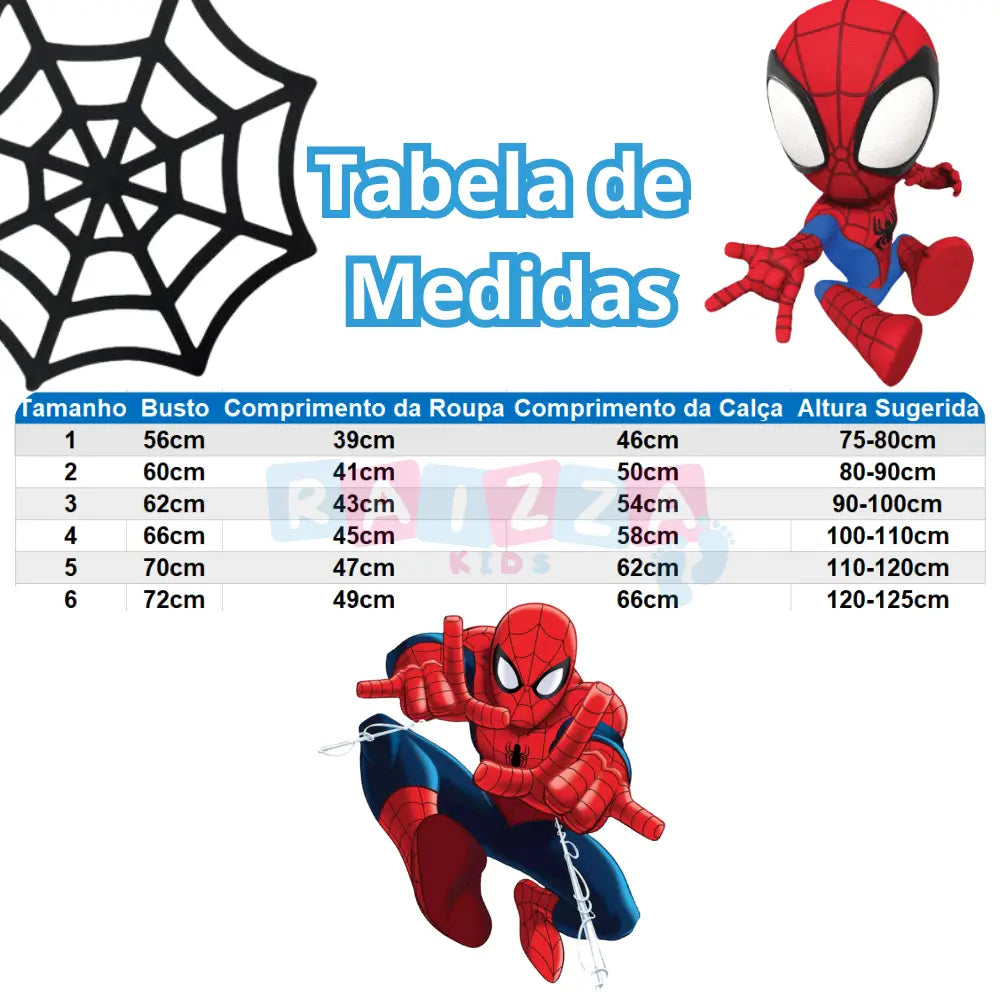 Pijama Infantil Homem Aranha