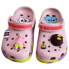 Sandália Bob Esponja Patrick Infantil e Adulto Confortável Antiderrapante Leve