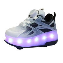 Tênis Infantil Feminino de Rodinha de Led  Branco - Raizza