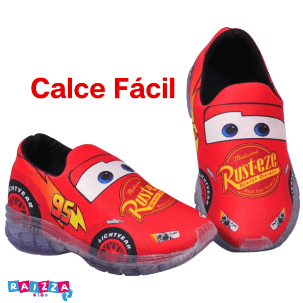 Tênis-Carros-Relâmpago-McQueen-Led-Infantil-Masculino-Antiderrapante-Raizza-Kids