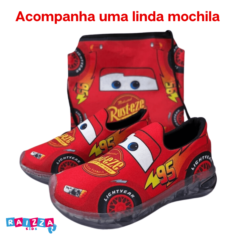 Relâmpago Mcqueen Tenis Mcqueen Com Luz Tênis Infantil Masculino