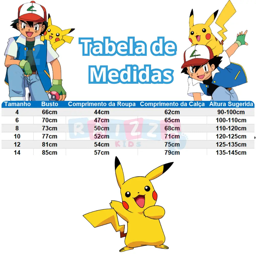 Pijama Infantil Pikachu Pokémon