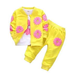 Conjunto Infantil Floral Amarelo - Raizza