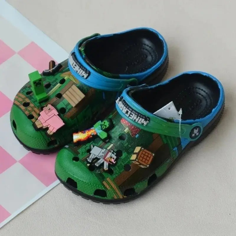 Sandália Minecraft Azul