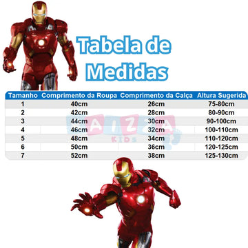 Pijama Infantil Homem de Ferro