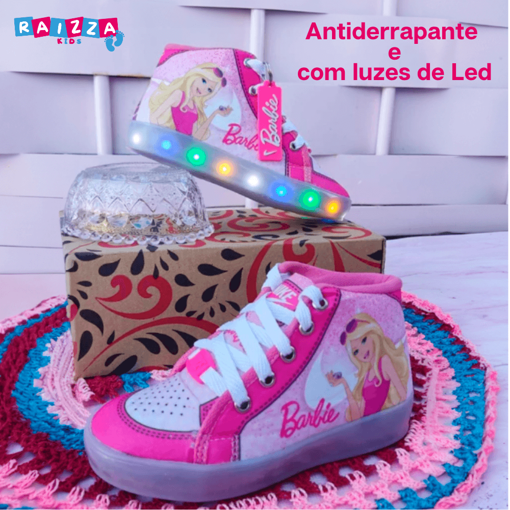 Tênis Infantil Feminino Barbie Led