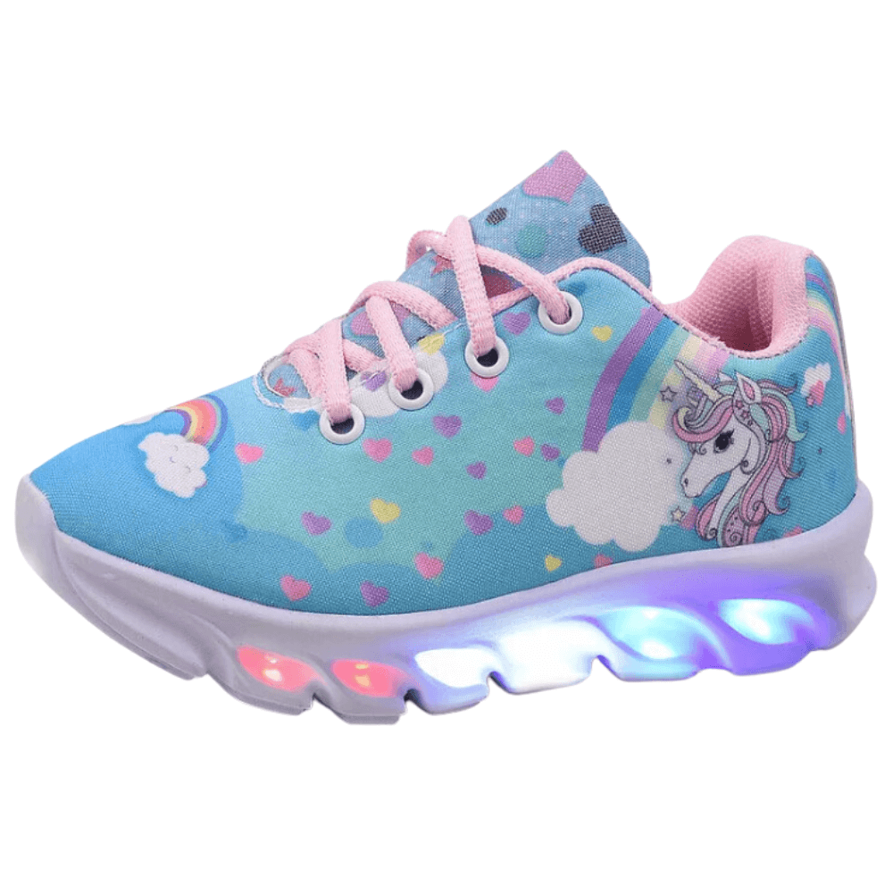 Tênis de Led Unicornio Infantil Feminino