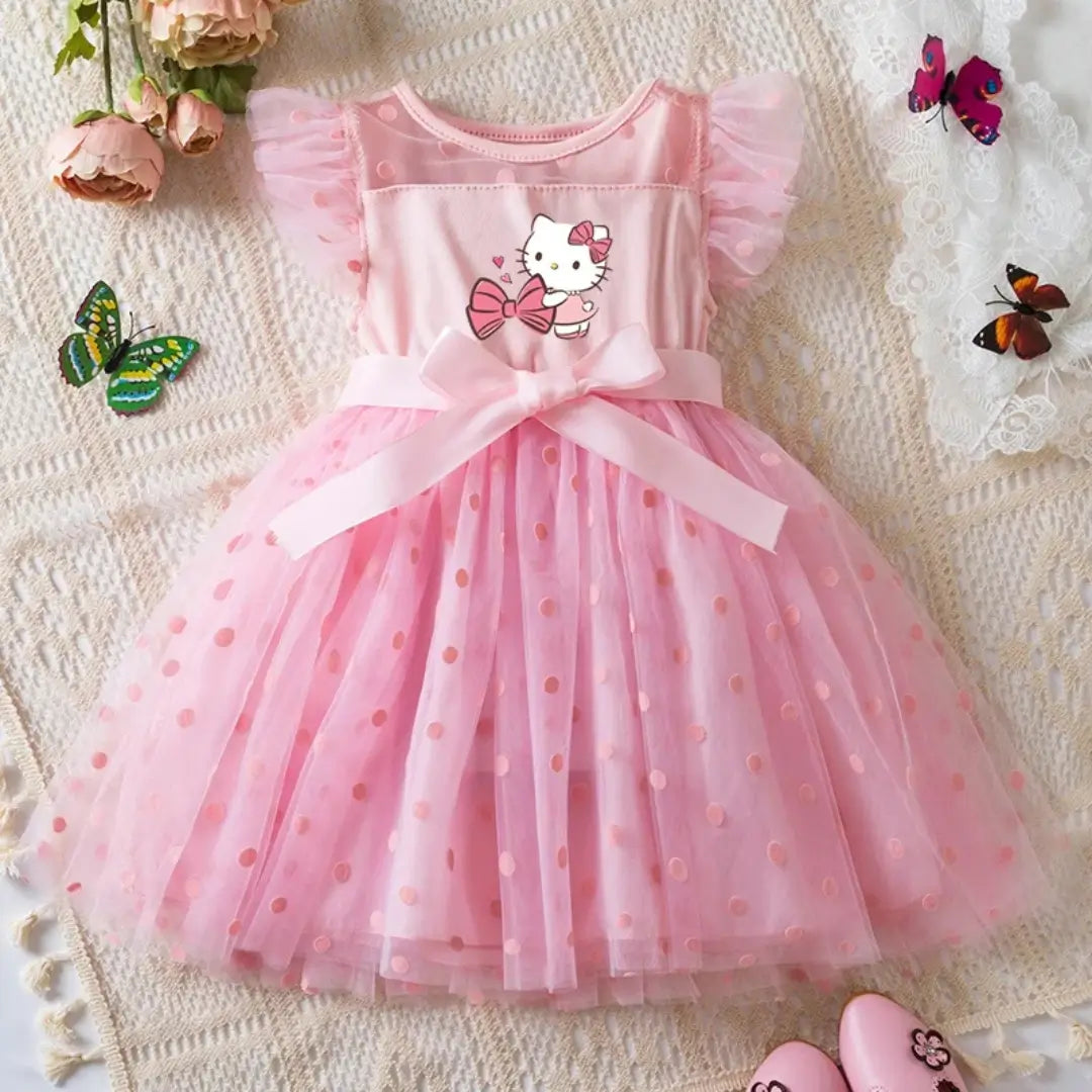 Vestido Infantil Hello Kitty Princess