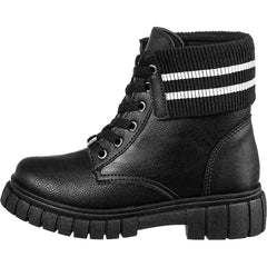 Bota Infantil Coturno Feminina Elegante Preta - Raizza
