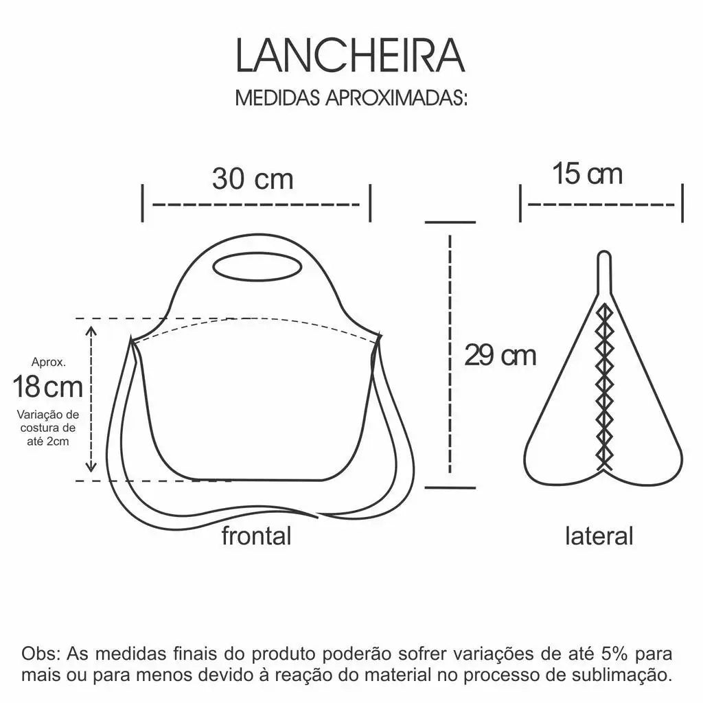 Kit Mochila Escolar + Lancheira + Nécessaire - Raizza