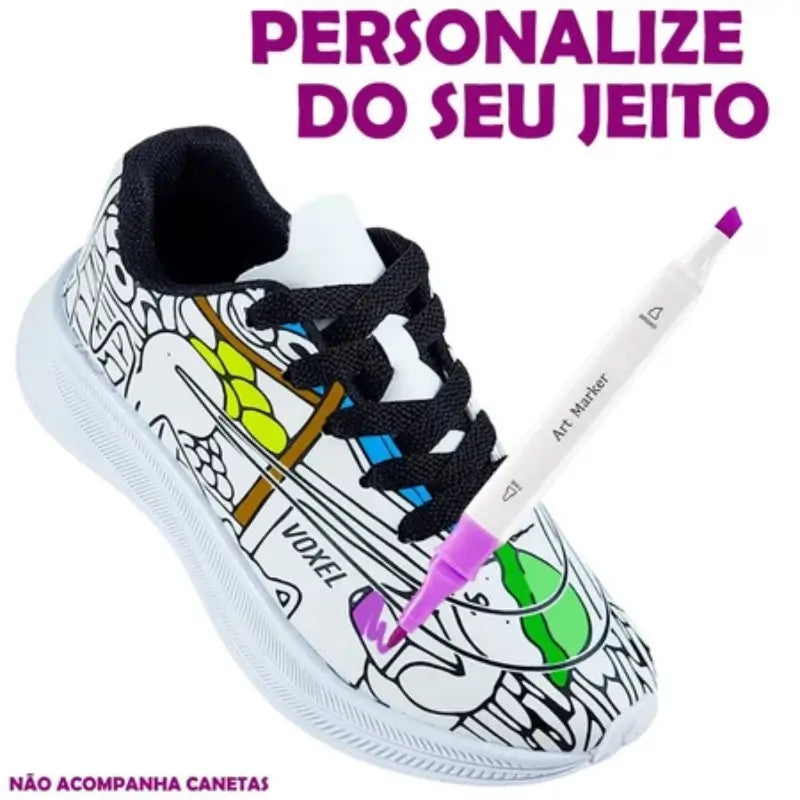 Tênis Infantil para Colorir Bobbie Goods