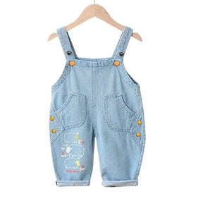 Macacão Jeans Infantil Ursinho - Raizza