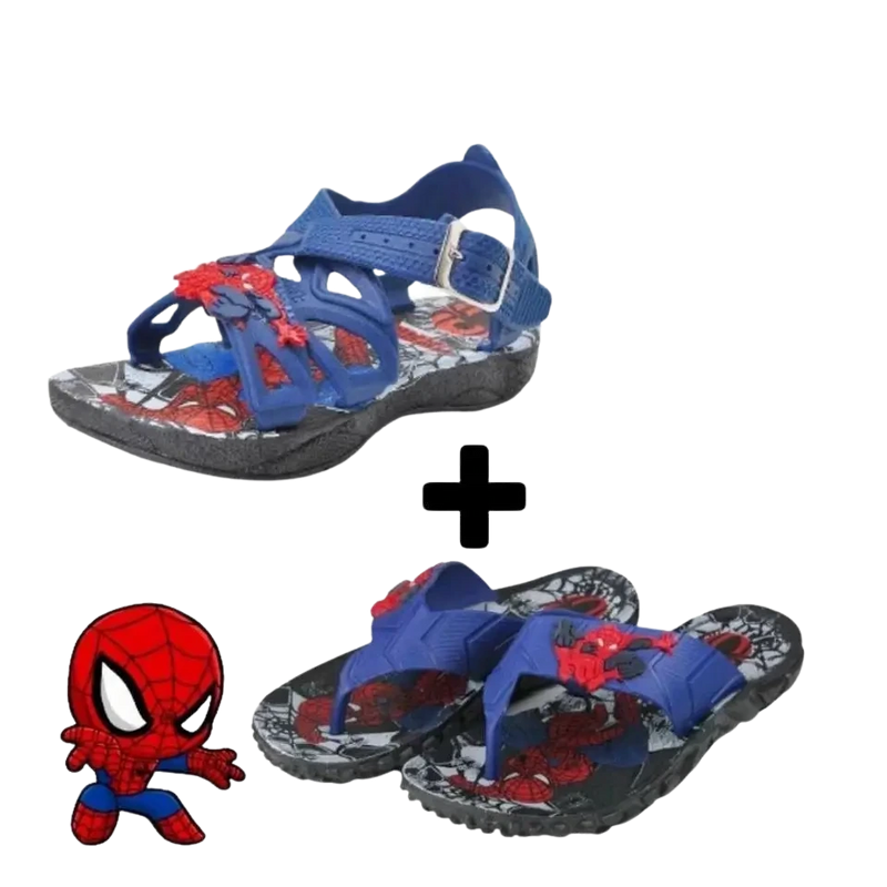 Sandália Chinelo e  Papete Infantil Homem Aranha  - Raizza