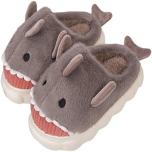 Pantufa-Tubarão-Baby-Shark-Antiderrapante-Marrom-Raizza-Kids