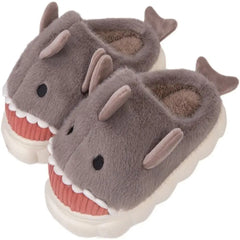 Pantufa-Tubarão-Baby-Shark-Antiderrapante-Marrom-Raizza-Kids