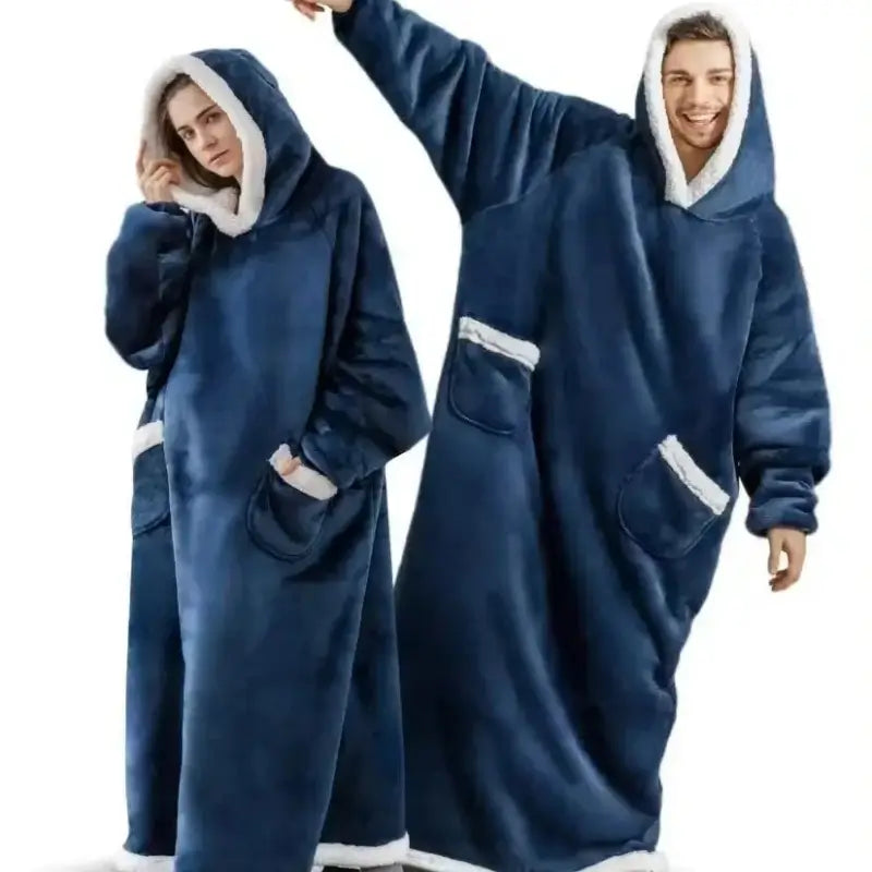 Hoodie Cobertor com Capuz Longo