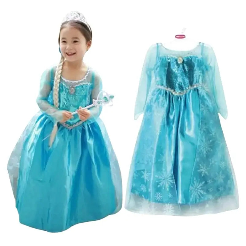 Vestido Fantasia Infantil Frozen Rainha Elsa