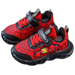 Tênis Infantil Masculino Homem Aranha Led