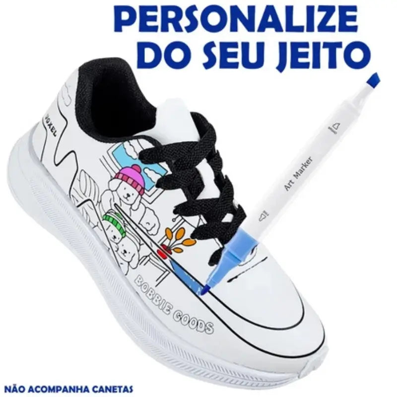 Tênis Infantil para Colorir Bobbie Goods
