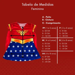 Fantasia Infantil Mulher Maravilha Menina  - Raizza