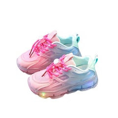 Tênis Infantil Louis Runner de Led Rosa - Raizza
