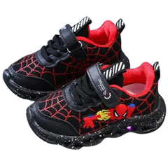 Tênis Infantil Masculino Homem Aranha Led