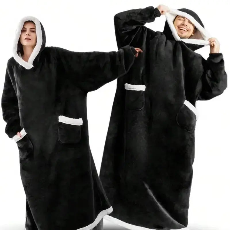 Hoodie Cobertor com Capuz Longo