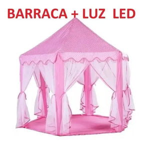 Barraca Infantil Tenda Cabana Castelo Princesas e Luzes Led - Raizza