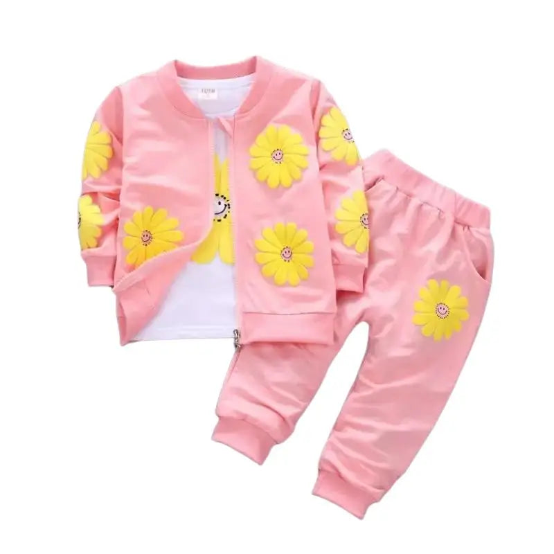 Conjunto Infantil Floral Rosa - Raizza