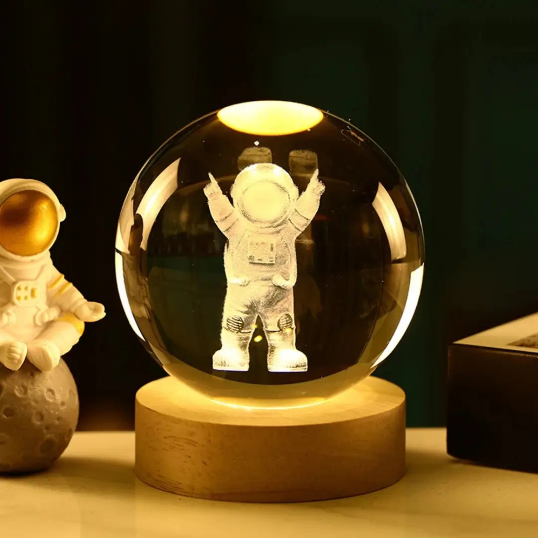 Luminária-Infantil-Astronauta-Base-Madeira-Raizza-Kids