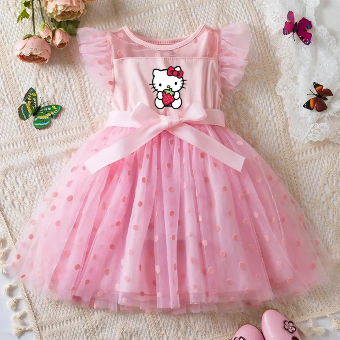 Vestido Infantil Hello Kitty Princess