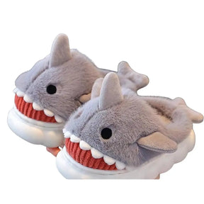 Pantufa-Tubarão-Baby-Shark-Antiderrapante-Cinza-Raizza-Kids