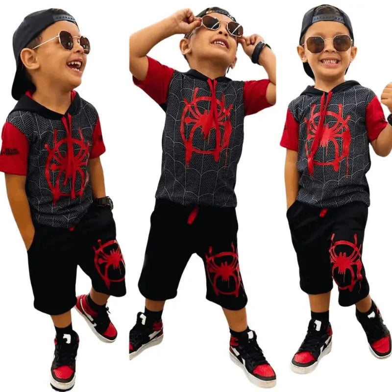 Conjunto-Camiseta-Bermuda-Miles-Morales-Conforto-Raizza-Kids